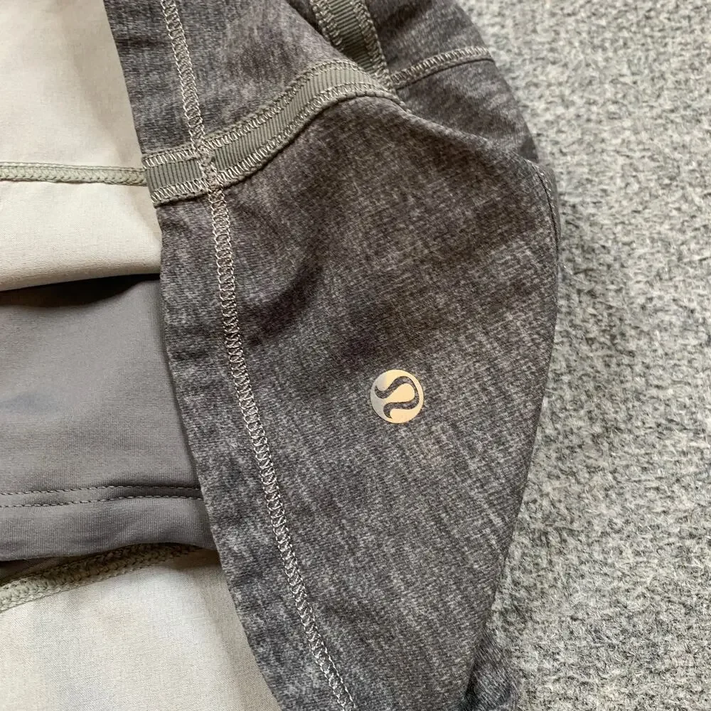 Lululemon Skort Womens 6 Light Pink Gray Pleated Pace Rival Pull On Zip Pocket